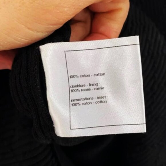 Classic CHANEL Solid Black Ribbed Stretch Dress - Picture 12 of 16